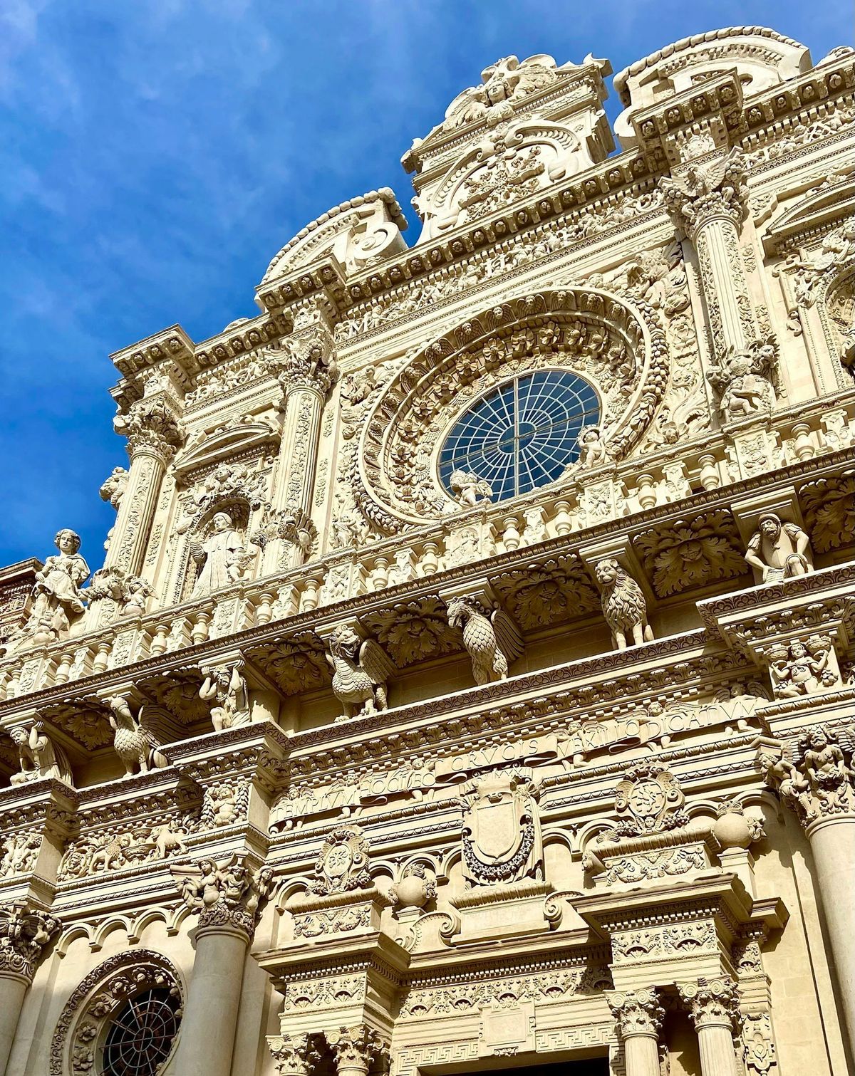 The Baroque façade of a church in Lecce